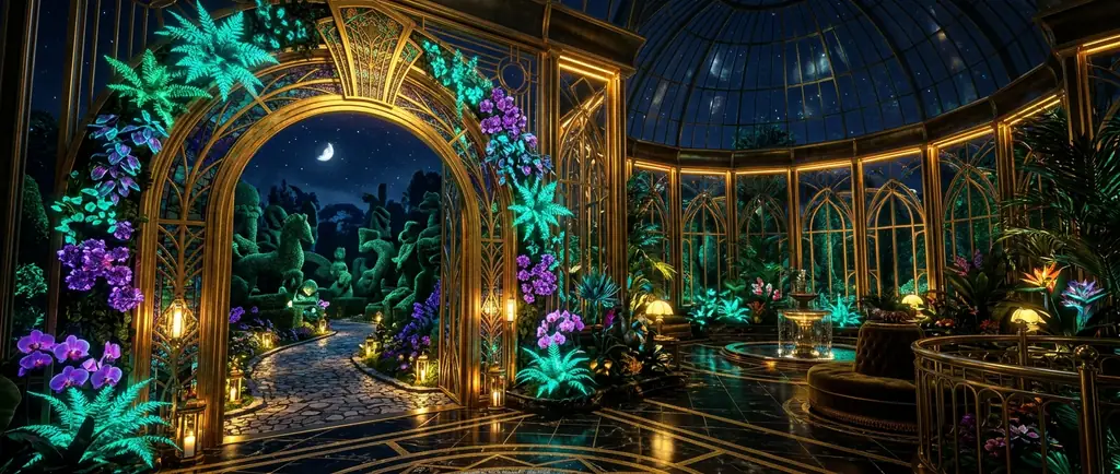 The glowing gates of The Verdant Court